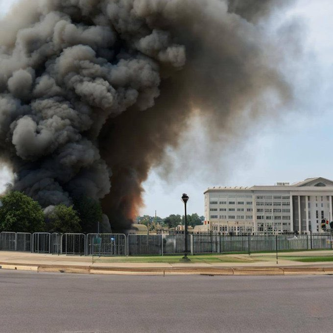 The false image circulated online in 2023 that appeared to show an explosion near the Pentagon